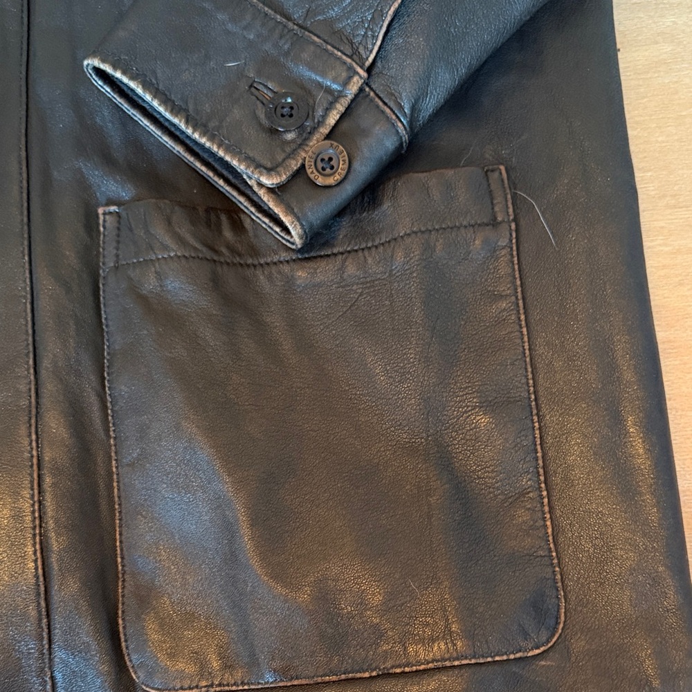 Daniel Cremieux Dark Brown Leather Field Jacket 100% Genuine Lambskin. - Picture 5 of 10